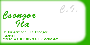 csongor ila business card